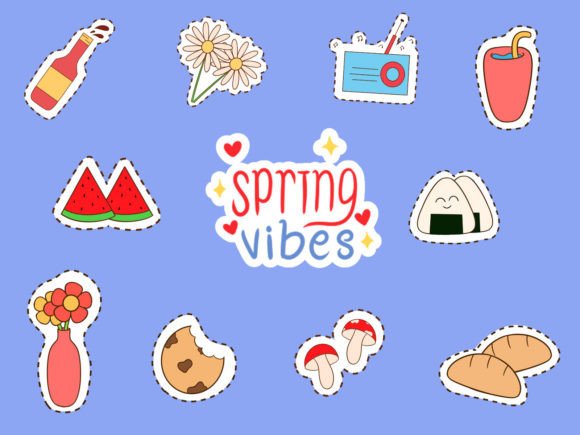 Download Cute Spring Sticker Bundle 5 - Spring Collection