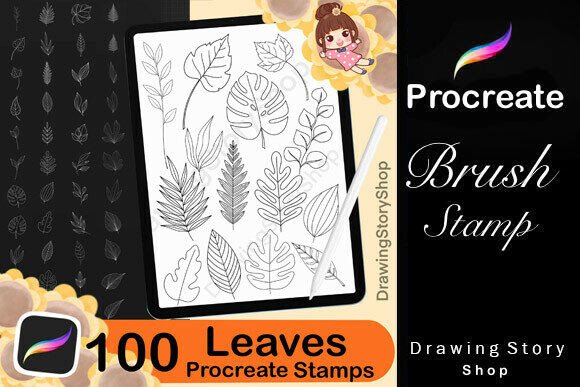 Download 100 Leaves Procreate Brushes Stamps - Procreate brush Collection
