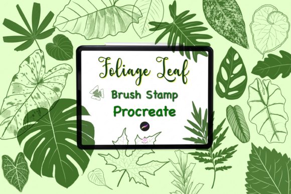 Download Procreate Brush Stamp Leaf Foliage - Procreate brush Collection