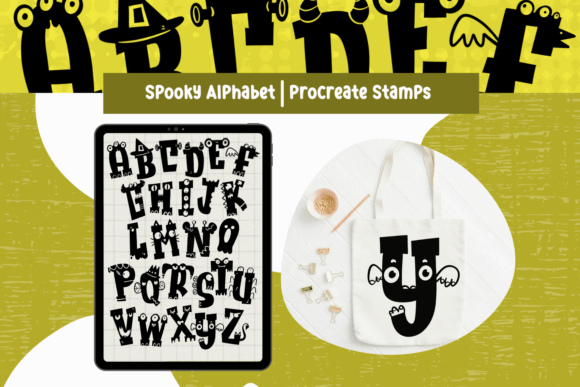Download Procreate Brushes Monster Alphabet - Procreate brush Collection