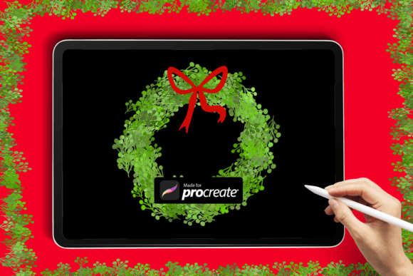 Download Wreath Procreate Brush | Christmas Wreat - Procreate brush Collection