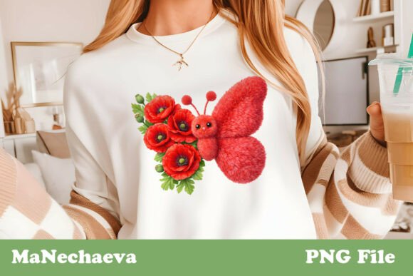 Download Faux Fur Butterfly Floral Spring PNG - Spring Collection