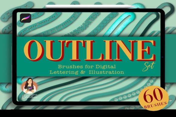 Download 60 Outline Procreate Brushes - Procreate brush Collection