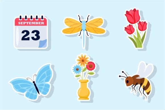 Download Set Collection of Spring Sticker - Spring Collection