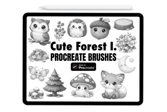 Download Cute Forest Procreate Brushes - Procreate brush Collection