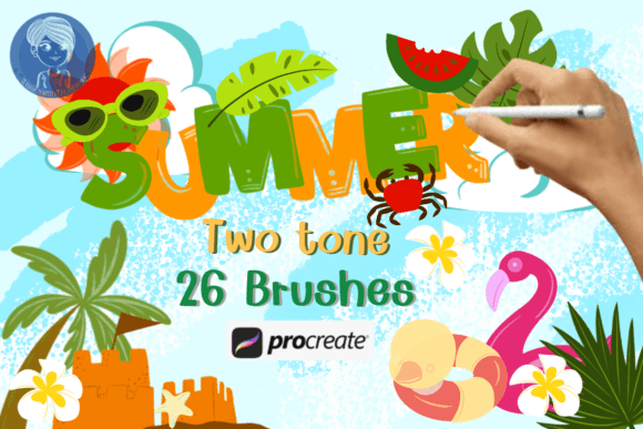 Download Summer Set Procreate Brushes Stamp - Procreate brush Collection