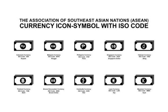 Download ASEAN Currency Icon-Symbol in Vector - Vector Collection