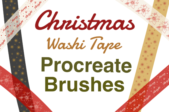 Download Christmas Washi Tape Procreate Brush Set - Procreate brush Collection