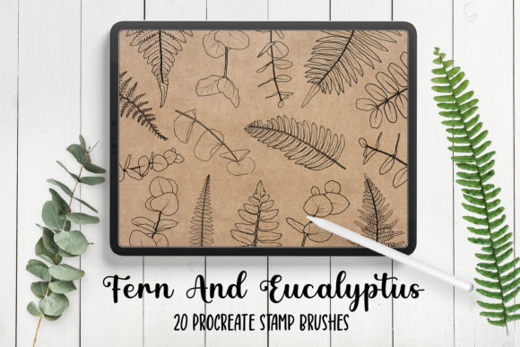 Download Fern and Eucalyptus Procreate Brushes - Procreate brush Collection
