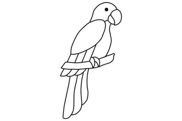 Download Parrot LineArt Procreate Brush Stamp - Procreate brush Collection