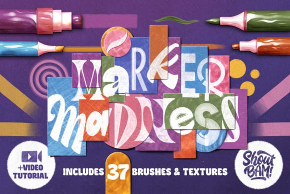 Download Marker Madness Procreate Brush Set - Procreate brush Collection