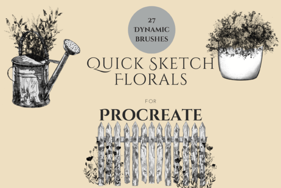 Download Floral Quick Sketch Procreate Brushes 27 - Procreate brush Collection