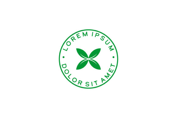 Download Green Leaf Stamp Logo Label Icon Vector - Vector Collection
