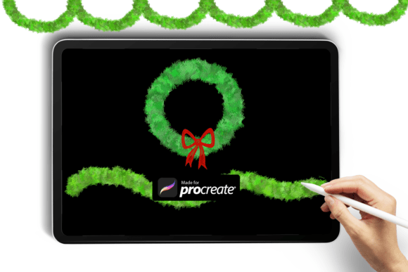 Download Wreath Procreate Brush | Christmas Wreat - Procreate brush Collection
