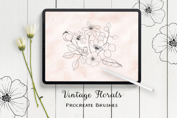 Download Vintage Florals Procreate Brushes - Procreate brush Collection