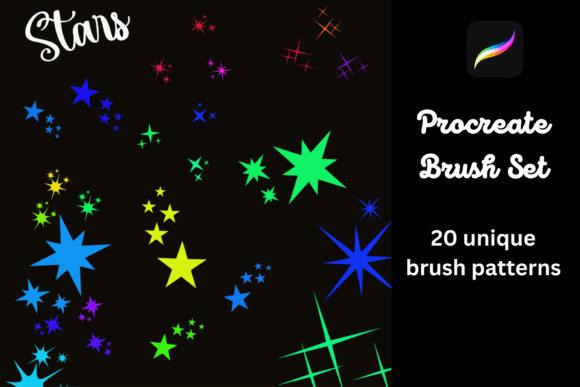Download Stars - 20 Procreate Brushes - Procreate brush Collection
