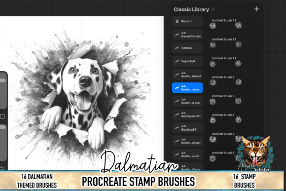 Download Dalmatian Procreate Brush Stamps - Procreate brush Collection