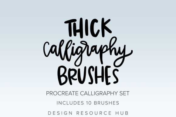Download Thick Calligraphy Procreate Brushes - Procreate brush Collection