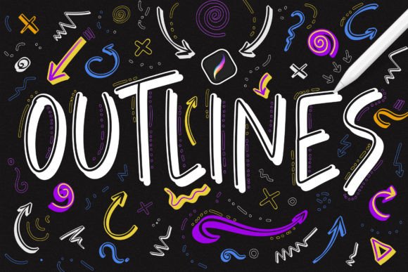 Download Outline Procreate Brushes - Procreate brush Collection
