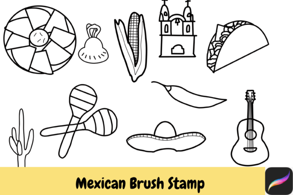 Download Mexican Procreate Brush Stamps IPAD - Procreate brush Collection
