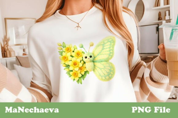 Download Faux Fur Butterfly Floral Spring PNG - Spring Collection