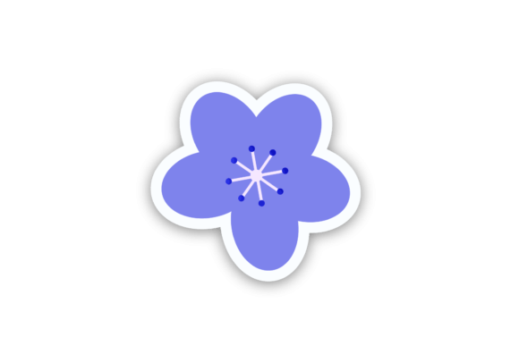 Download Blue Twin Flower Spring Sticker - Spring Collection