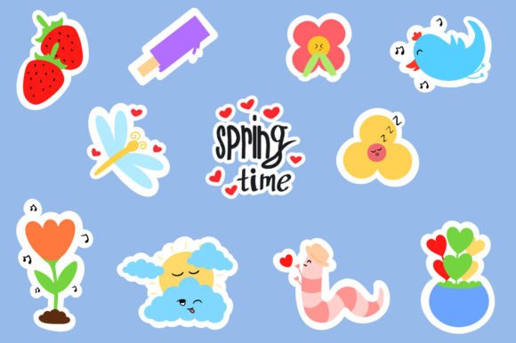 Download Cute Spring Sticker Bundle 1 - Spring Collection