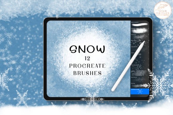 Download Winter Snow and Ice Procreate Brushes - Procreate brush Collection