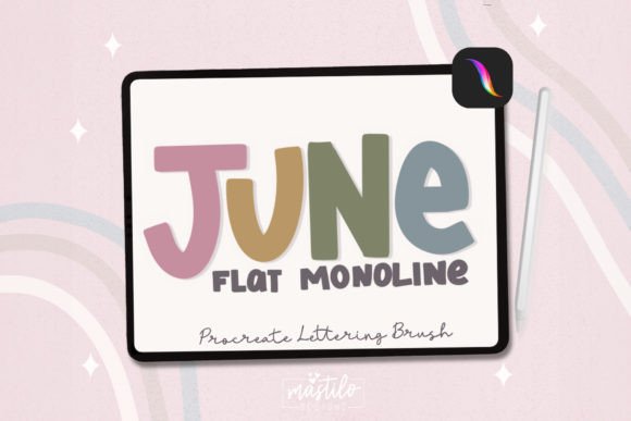 Download Flat Monoline Procreate Brush - Procreate brush Collection