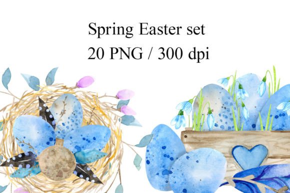 Download Easter Spring Watercolor Compositions - Spring Collection