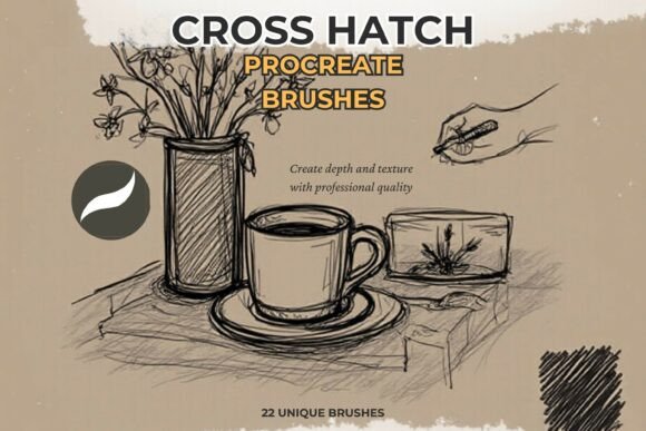 Download Cross Hatch Procreate Brushes X22 - Procreate brush Collection