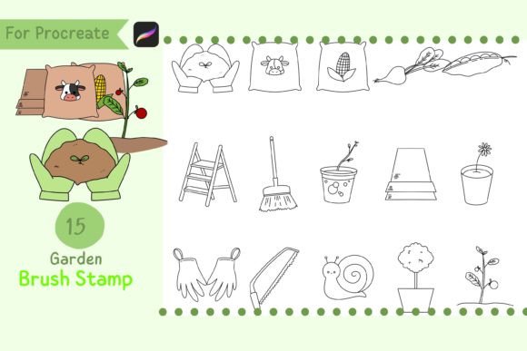 Download Procreate Brush Stamp Garden - Procreate brush Collection
