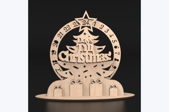 Download Laser Cut Days Till Christmas Tree Svg - Premium Bundle
