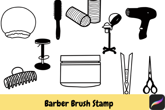 Download Barber Procreate Brush Stamps IPAD - Procreate brush Collection