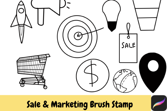 Download Marketing Procreate Brush Stamps IPAD - Procreate brush Collection