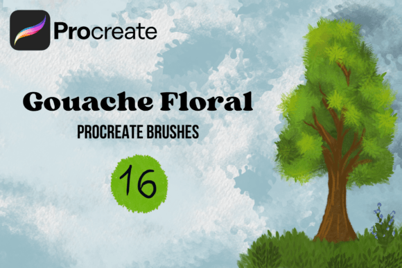 Download Gouache Floral Procreate Brushes - Procreate brush Collection