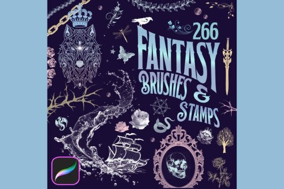 Download Procreate Brushes, Fantasy Cover Design - Procreate brush Collection