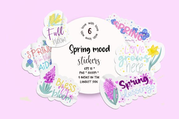 Download Spring Sticker Bundle | 6 Png Stickers - Spring Collection