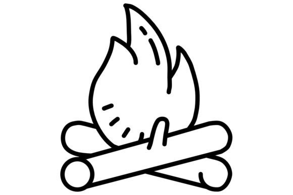 Download Fire LineArt Procreate Brush Stamp - Procreate brush Collection