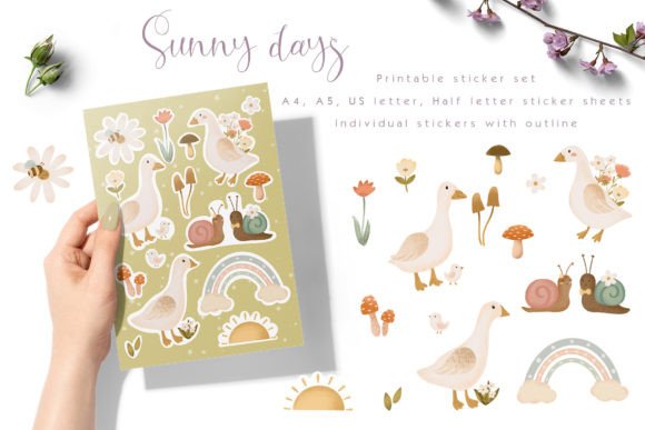 Download Sunny Days Spring Sticker Set - Spring Collection