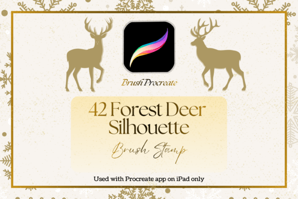 Download 42 Forest Deer Procreate Brush Stamp Set - Procreate brush Collection