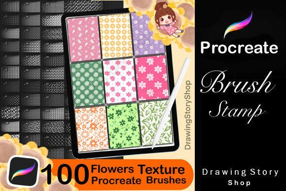 Download 100 Flower Patterns Procreate Brushes - Procreate brush Collection
