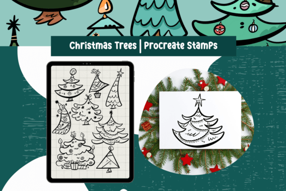 Download Procreate Stamps Christmas Trees - Christmas tree Collection