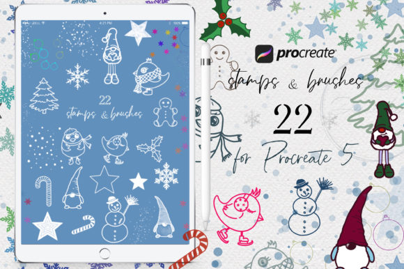 Download Winter Procreate Brushes &amp; Stamps - Procreate brush Collection