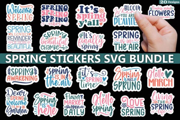 Download Spring Sticker SVG Bundle - Spring Collection