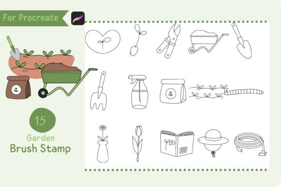 Download Procreate Brush Stamp Garden - Procreate brush Collection