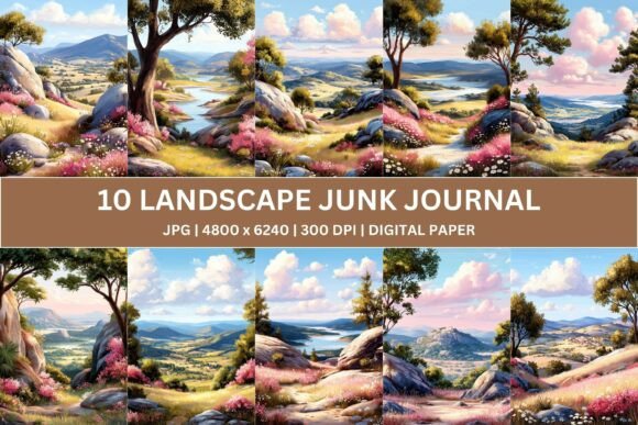 Download 10 Spring Landscape Junk Journal - Spring Collection