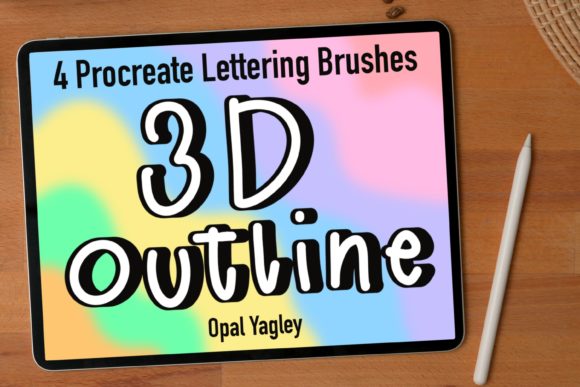 Download 3D Outline Procreate Brush Es - Procreate brush Collection