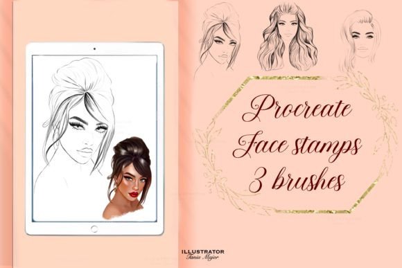 Download Procreate Face Stamps, Procreate Brushes - Procreate brush Collection