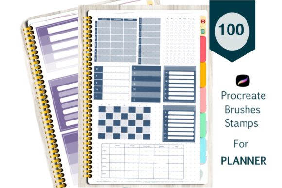 Download Planner Stamp Procreate Brushes - Procreate brush Collection